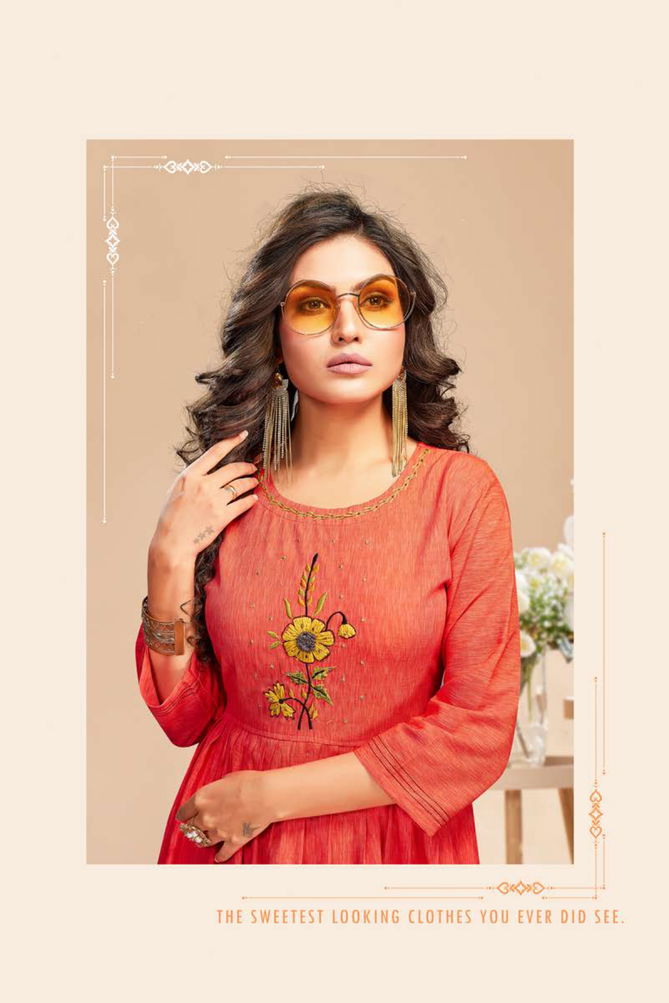 Munch Dee Cee New Exclusive Wear Rayon Designer Fancy Kurtis Collection